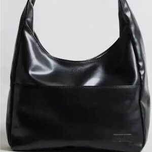 Glossy Black Tote Bag